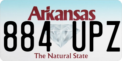 AR license plate 884UPZ