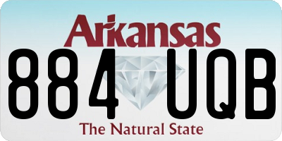 AR license plate 884UQB