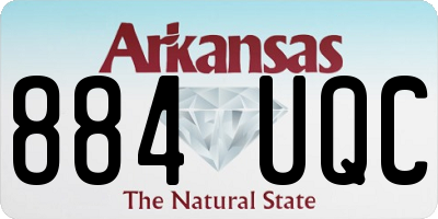 AR license plate 884UQC
