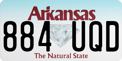 AR license plate 884UQD