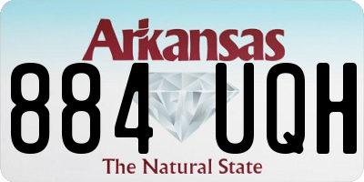 AR license plate 884UQH