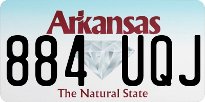 AR license plate 884UQJ