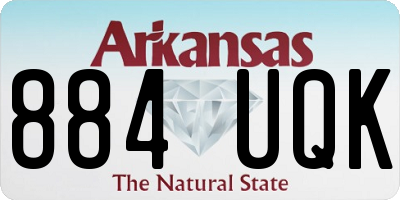 AR license plate 884UQK