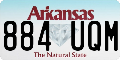 AR license plate 884UQM
