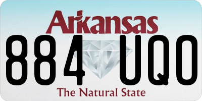 AR license plate 884UQO