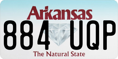 AR license plate 884UQP