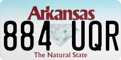 AR license plate 884UQR