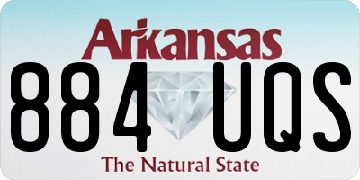 AR license plate 884UQS