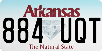 AR license plate 884UQT