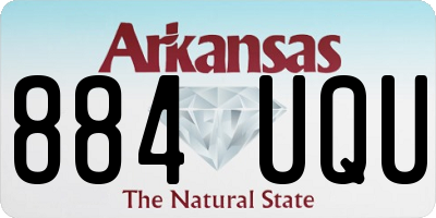 AR license plate 884UQU