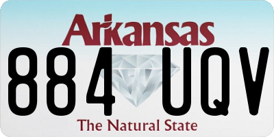 AR license plate 884UQV
