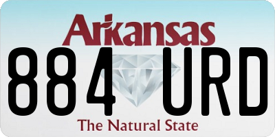 AR license plate 884URD