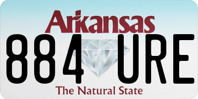 AR license plate 884URE