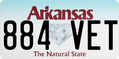 AR license plate 884VET