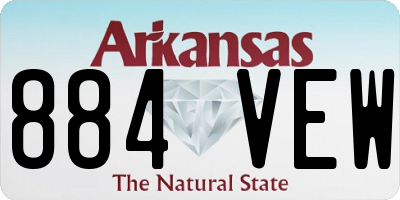 AR license plate 884VEW