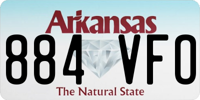 AR license plate 884VFO