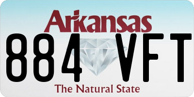 AR license plate 884VFT