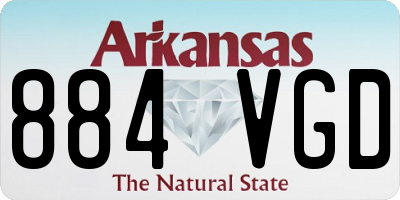 AR license plate 884VGD