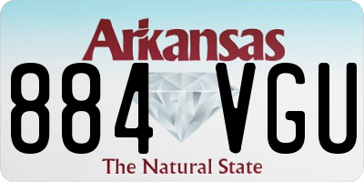 AR license plate 884VGU