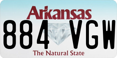 AR license plate 884VGW