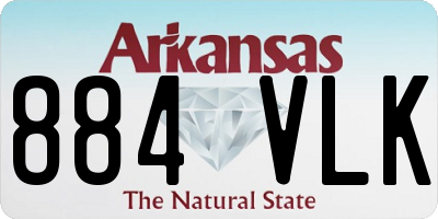 AR license plate 884VLK
