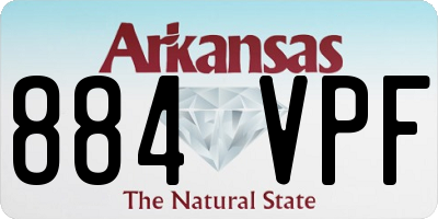 AR license plate 884VPF