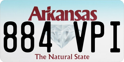 AR license plate 884VPI