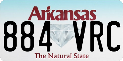 AR license plate 884VRC