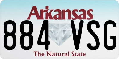 AR license plate 884VSG