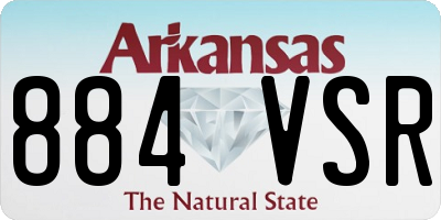 AR license plate 884VSR
