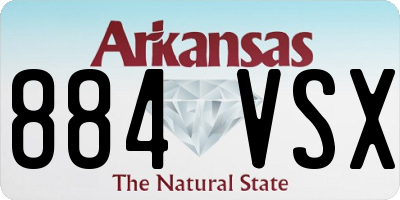 AR license plate 884VSX