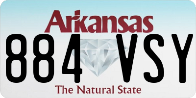 AR license plate 884VSY