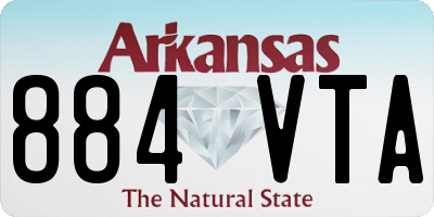 AR license plate 884VTA