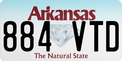 AR license plate 884VTD