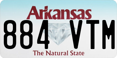 AR license plate 884VTM
