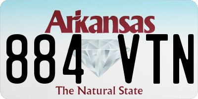 AR license plate 884VTN