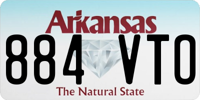 AR license plate 884VTO
