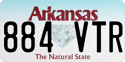 AR license plate 884VTR