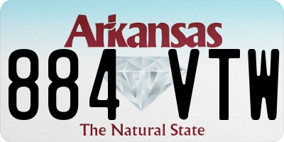 AR license plate 884VTW