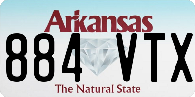 AR license plate 884VTX
