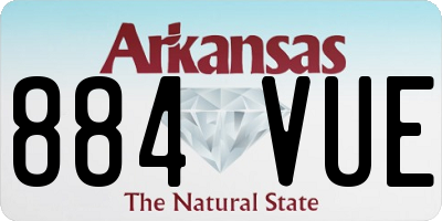 AR license plate 884VUE