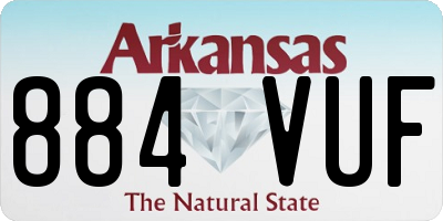 AR license plate 884VUF
