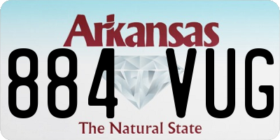 AR license plate 884VUG