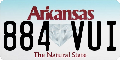 AR license plate 884VUI
