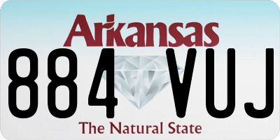 AR license plate 884VUJ