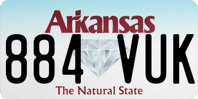 AR license plate 884VUK