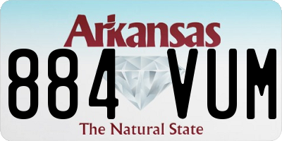 AR license plate 884VUM
