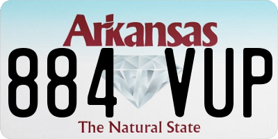 AR license plate 884VUP