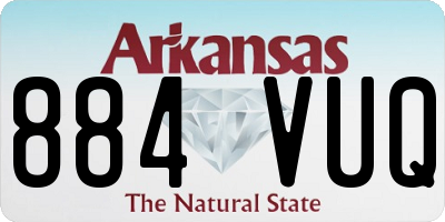 AR license plate 884VUQ