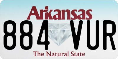 AR license plate 884VUR